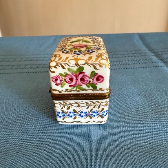 Antique Limoges Eximious Floral Trinket Box. Very Rare. - Picture 3 of 7